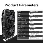 AISURIX RX 5500 8gb GDDR6 Graphics Card,128 Bit, 3XDP, HDMI, PCI Express 4.0X8, 8pin with Fan Intelligent System,Gaming PC Computer Video Cards with 3X DisplayPort +1X HDMI (5500)