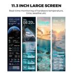 KOTIN G60B Gaming PC, AMD Ryzen 7 9700X (5.5GHz Turbo Boost), GeForce RTX 5070 12GB, 1TB Gen4 SSD, 32GB DDR5 RAM 6000MHz, 850W Gold PSU, 11.3”Display, 360mm Digital Liquid Cooler, WiFi7, Win11 Home