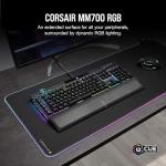 Corsair MM700 RGB Extended Cloth Gaming Mouse Pad - 36.6" x 15.8" - 360° RGB Lighting - Two USB Port Hub - Thick Rubber - Black (Renewed)