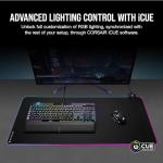 Corsair MM700 RGB Extended Cloth Gaming Mouse Pad - 36.6" x 15.8" - 360° RGB Lighting - Two USB Port Hub - Thick Rubber - Black (Renewed)