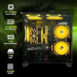 AEXPXO Gaming Desktop PC AMD Ryzen 7 5700X RTX 5060 8GB GDDR7 DLSS4, 16GB DDR4 RAM 3200MHz, 1TB NVMe SSD, ARGB Cooling Fans, WiFi Ready Prebuilt Computer Tower