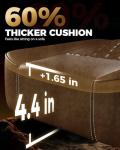 GTPLAYER Big and Tall Gaming Chair with Footrest, Ergonomic Office Desk Chair with 4.4in Thick Cushion and Wide Wingless Seat, Comfortable Leather Computer Chair, Predator Series, Rustic Brown