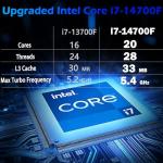 HP Omen 16L Gaming Desktop Computer PC, Intel Core i7-14700F Up to 5.4 GHz, GeForce RTX 5060 Ti, 32GB DDR5+ 1TB SSD, 3 Cooling Fans, 5.1 Surround Sound, Wi-Fi 6, Win 11 Home