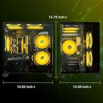 AEXPXO Gaming Desktop PC AMD Ryzen 7 5700X RTX 5060 8GB GDDR7 DLSS4, 16GB DDR4 RAM 3200MHz, 1TB NVMe SSD, ARGB Cooling Fans, WiFi Ready Prebuilt Computer Tower