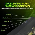 AEXPXO Gaming Desktop PC AMD Ryzen 7 5700X RTX 5060 8GB GDDR7 DLSS4, 16GB DDR4 RAM 3200MHz, 1TB NVMe SSD, ARGB Cooling Fans, WiFi Ready Prebuilt Computer Tower