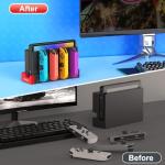 Klipdasse Switch Charger Dock for Nintendo Switch/OLED, Charging Dock for Joy-Con Controller, with LED Indicator, Charge up to 4 Joypad Controller - Black