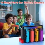 Klipdasse Switch Charger Dock for Nintendo Switch/OLED, Charging Dock for Joy-Con Controller, with LED Indicator, Charge up to 4 Joypad Controller - Black