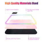 RGB Large Gaming Mouse Pad, Extended Mouse Pad with 12 Lighting Effects, Water Proof Mutispandex Surface, Non-Slip Rubber Base, 80x30 cm / 31.5×11.8 in (Pink Nebula)