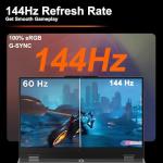 Lenovo LOQ Gaming AI Laptop 15.6" FHD IPS 144Hz (100% sRGB G-SYNC) AMD Octa-core Ryzen 7 250 32GB RAM 1TB SSD GeForce RTX 5060 DLSS4 (572 AI Tops) Backlit Nahimic 5MP Privacy Camera Win11 ICP Hub