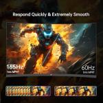 KTC 32 Inch FHD 1080p Curved Gaming Monitor - VA 1500R Curved Monitor, 165Hz 1ms MPRT, FreeSync & G-Sync, 122% sRGB, DP/HDMI, VESA, HDR10 for Gaming Home Office Business PC Monitor