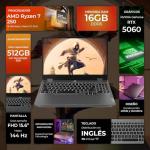 Lenovo LOQ 15.6" IPS FHD 144Hz AMD Ryzen 7 250 NVIDIA GeForce RTX 5060 AI Gaming Laptop 16GB RAM 512GB Luna Grey