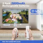 Remote Controller Charger for Wii/Wii U with 2 Pack 2800mAh Rechargeable Battery Pack, 2 Port Charging Station for Wii Controller, Remotes are not Included