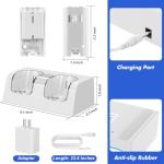 Remote Controller Charger for Wii/Wii U with 2 Pack 2800mAh Rechargeable Battery Pack, 2 Port Charging Station for Wii Controller, Remotes are not Included