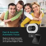 NexiGo StreamCam N930E with Software, 1080P Webcam with Ring Light and Privacy Cover, Auto-Focus, Plug and Play, Web Camera for Online Learning, Zoom Meeting Skype Teams, PC Mac Laptop Desktop