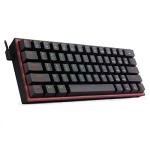Redragon K617 Fizz 60% Wired RGB Gaming Keyboard, 61 Keys Hot-Swap Compact Mechanical Keyboard w/ 16.8M RGB Backlight, Red Inner Design, Programmable Linear Red Switch, Pro Software