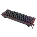 Redragon K617 Fizz 60% Wired RGB Gaming Keyboard, 61 Keys Hot-Swap Compact Mechanical Keyboard w/ 16.8M RGB Backlight, Red Inner Design, Programmable Linear Red Switch, Pro Software