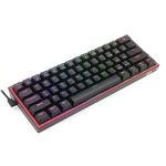 Redragon K617 Fizz 60% Wired RGB Gaming Keyboard, 61 Keys Hot-Swap Compact Mechanical Keyboard w/ 16.8M RGB Backlight, Red Inner Design, Programmable Linear Red Switch, Pro Software