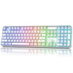 MOFII Wireless Computer Keyboard with RGB Backlit, Tri-Mode Bluetooth 5.0/USB-C/2.4GHz Gaming Keyboard, Full Size Layout, Ergonomic Curved Design for Windows Mac PC Gamers & Office