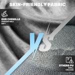 YAMOBO Gaming Chair with Footrest, Ergonomic Video Game Chair with Adjustable Lumbar and Headrest Massage Support, High Back Recliner Comfortable for Office, Game and Study, Grey