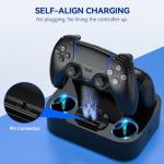 LVFAN PS5 Controller Charger Station, Fast Charging Dock for PlayStation 5 Controllers, Dual Controller Charging Stand Replacement for DualSense & DualSense Edge, Black
