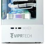 ViprTech Stryker 4.0 Liquid-Cooled PC - AMD Ryzen 7 (4.4GHz Turbo), RTX 5060 8GB, 16GB DDR4 RAM, 1TB SSD, 700W PSU, WiFi BT, Win 11 Pro, RGB, Gaming Desktop Computer Prebuilt, White