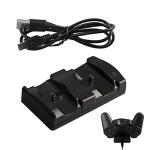 Xahpower Controller Charger Station for PS3, Charging Dock for Sony PlayStation 3 Original Wireless Dual Controller and Move with LED Light Indicator and Charging Cable