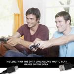 Xahpower Controller Charger Station for PS3, Charging Dock for Sony PlayStation 3 Original Wireless Dual Controller and Move with LED Light Indicator and Charging Cable