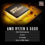 ZOTAC MEK AI-Enhanced Gaming PC Desktop Computer - NVIDIA GeForce RTX 5050, AMD Ryzen 5 5500 4.2GHz, 16GB DDR4, 1TB NVME M.2 SSD, 650W 80+ Gold PSU, WiFi 6E, Windows 11 Home