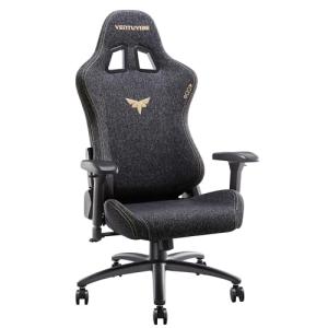 VENTUVIBE Gaming Chair 4D Adjustable Armrests - 170° Reclining & 320lb Capacity, High Back Ergonomic Computer Chair with Lumbar Support, Fabric Office Chair for Adults (Black)