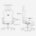 VENTUVIBE Gaming Chair 4D Adjustable Armrests - 170° Reclining & 320lb Capacity, High Back Ergonomic Computer Chair with Lumbar Support, Fabric Office Chair for Adults (Black)