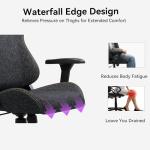 VENTUVIBE Gaming Chair 4D Adjustable Armrests - 170° Reclining & 320lb Capacity, High Back Ergonomic Computer Chair with Lumbar Support, Fabric Office Chair for Adults (Black)