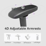 VENTUVIBE Gaming Chair 4D Adjustable Armrests - 170° Reclining & 320lb Capacity, High Back Ergonomic Computer Chair with Lumbar Support, Fabric Office Chair for Adults (Black)