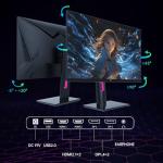 KTC 27 Inch 4K Gaming Monitor, UHD 160Hz/144Hz 1ms Fast IPS Monitor, Freesync/G-Sync, HDR400, 132% sRGB, HDMI DisplayPort, VESA, Tilt/Height/Pivot Adjustable, H27P22S
