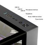 WIWB Gaming Desktop PC – GeForce RTX 3050 8GB, Ryzen 5 5500, 16GB DDR4 RAM, 512GB NVMe SSD, Prebuilt Computer Tower PC for Gaming, Streaming, Editing, Home & Office