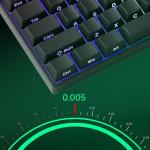 MONSGEEK FUN60 Pro Rapid Trigger Gaming Keyboard 16k Scan Rate SP Magnetic Switch HE Keyboard Wired 60% Black Shine-Through (Glare Magnetic Switch)