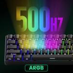 MONSGEEK FUN60 Pro Rapid Trigger Gaming Keyboard 16k Scan Rate SP Magnetic Switch HE Keyboard Wired 60% Black Shine-Through (Glare Magnetic Switch)