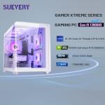 suevery Gaming PC | Core 13th I9 13900HX(24Cores 32Threads Up to 5.4G) RTX 5060 8G GPU | DDR5 32G RAM | Nvme 1TB SSD | Prebuilt Desktop Computer White WiFi