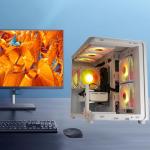 suevery Gaming PC | Core 13th I9 13900HX(24Cores 32Threads Up to 5.4G) RTX 5060 8G GPU | DDR5 32G RAM | Nvme 1TB SSD | Prebuilt Desktop Computer White WiFi