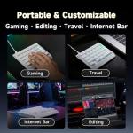 AJAZZ AK029 One-Handed Gaming Keyboard, 29 Keys Wired Keypad, SOCD & DKS, Magnetic Switch, 8KHz Polling, Web Driver Customizable, Portable for Editing/Travel, Aluminum Plate, White Contour Line