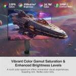 Z-Edge 27 inch Gaming Monitor 275Hz, 2K QHD 1440P Fast IPS Monitor, AG27QS 1ms MPRT Refresh Rate, sRGB 120%, 16.7M Colors, HDMIx2, DPx1