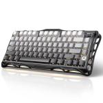 GravaStar Mercury K1 75% Wireless Mechanical Gaming Keyboard, Aluminum Alloy, Gasket Compact Custom Keyboard Hot-Swap Socket, Linear Switches, RGB Backlit - Gradient Black