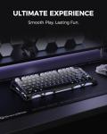 GravaStar Mercury K1 75% Wireless Mechanical Gaming Keyboard, Aluminum Alloy, Gasket Compact Custom Keyboard Hot-Swap Socket, Linear Switches, RGB Backlit - Gradient Black