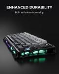 GravaStar Mercury K1 75% Wireless Mechanical Gaming Keyboard, Aluminum Alloy, Gasket Compact Custom Keyboard Hot-Swap Socket, Linear Switches, RGB Backlit - Gradient Black