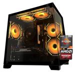 SKYESEV Gaming PC Desktop Computer, AMD Ryzen 5 5500, RX6500XT 4GB Graphics, 16GB DDR4 RAM, 512GB NVMe SSD, ARGB Fans, Game Design Office