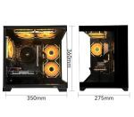 SKYESEV Gaming PC Desktop Computer, AMD Ryzen 5 5500, RX6500XT 4GB Graphics, 16GB DDR4 RAM, 512GB NVMe SSD, ARGB Fans, Game Design Office