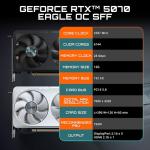 GIGABYTE GeForce RTX 5070 Eagle OC ICE SFF 12G Graphics Card, 12GB 192-bit GDDR7, PCIe 5.0, WINDFORCE Cooling System, GV-N5070EAGLEOC ICE-12GD Video Card, Compatible with Desktop