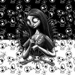 Skinit Decal Gaming Skin Compatible with PS4 Console and Controller Bundle - Officially Licensed Disney The Nightmare Before Christmas Sally Art Design