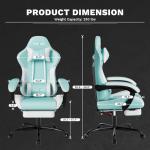 Ergonomic Video Gamer Chairs Gaming Computer Chair Gamer Chairs for Adults Massage Lumbar Support Swivel Height Adjustable Headrest Backrest