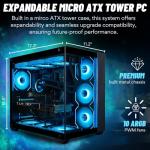 Panorama XL RTX 5090, Ryzen 9 9950X3D, 128GB DDR5 RAM, 4TB NVMe Gen4 SSD, 6TB HDD, Prebuilt Gaming Desktop PC w/Windows 11 Pro, 3-Year Warranty, RGB Keyboard+Mouse, Wi-Fi 7 + BT, 3X DP, HDMI & RJ-45