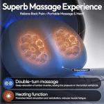 Dowinx Gaming Chair with Heated Massage Lumbar Support,Big and Tall Fabric Gaming Chairs for Adults with Footrest, Ergonomic Computer Game Chair with Poket Spring Cushions, 350lbs, Blue